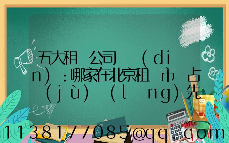 五大租車公司盤點(diǎn)：哪家在北京租車市場占據(jù)領(lǐng)先地位？