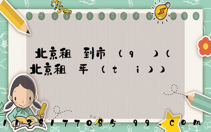 北京租車到市區(qū)(北京租車平臺(tái))