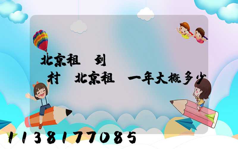 北京租車到鄉(xiāng)村(北京租車一年大概多少錢)