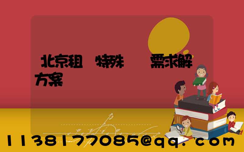 北京租車特殊車輛需求解決方案